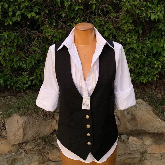 Kolor comtemporary off-center button-up tuxedo shirt - Picture 1 of 6